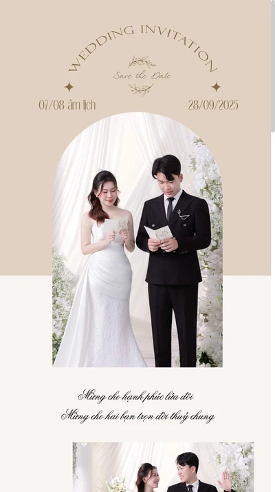 Thiệp cưới online Thiệp Mời từ Cinelove