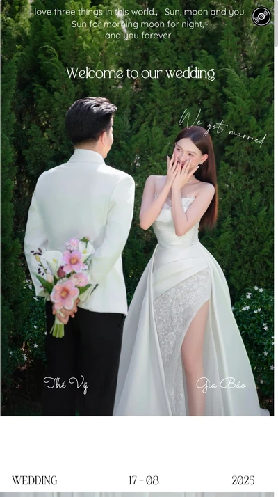 Thiệp cưới online Thư mời cưới Thế Vỹ & Gia Bảo từ Cinelove