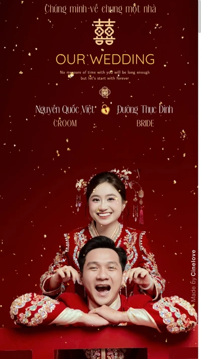 Thiệp cưới online Wedding Invitation từ Cinelove