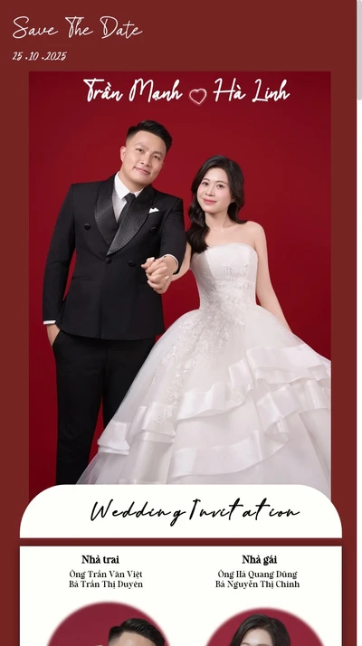 Thiệp cưới online Manhlinhwedding2 từ Cinelove