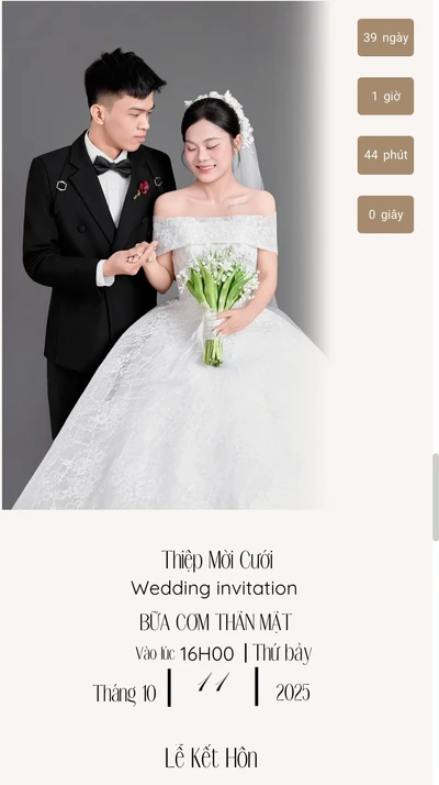 Thiệp cưới online Trang mới - 31/8/2025 từ Cinelove