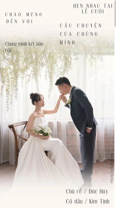 Thiệp cưới online Thiếp cưới của Huy - Tinh từ Cinelove