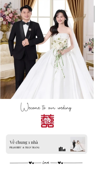 Thiệp cưới online TRANG & HIẾU 22,23/09/2025 từ Cinelove